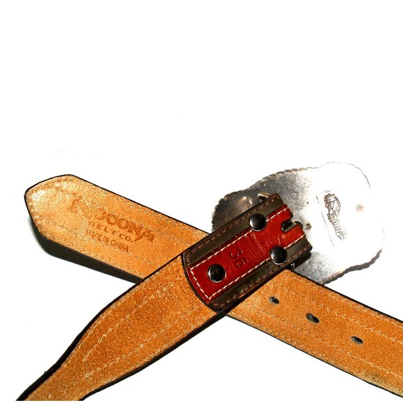 Nocona Belts & Nocona Buckles Western Studded Belt with Buckle - Size 36 - Picture 7 of 12